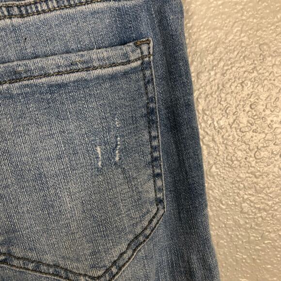 Studio Blue Size 26in Grunge Skinny Jeans Distressed Light Wash Pants w Pockets - Picture 8 of 14